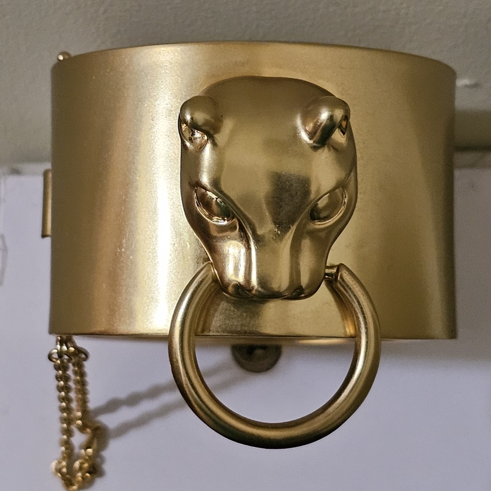 KULE Gold Textured Cuff Bracelet